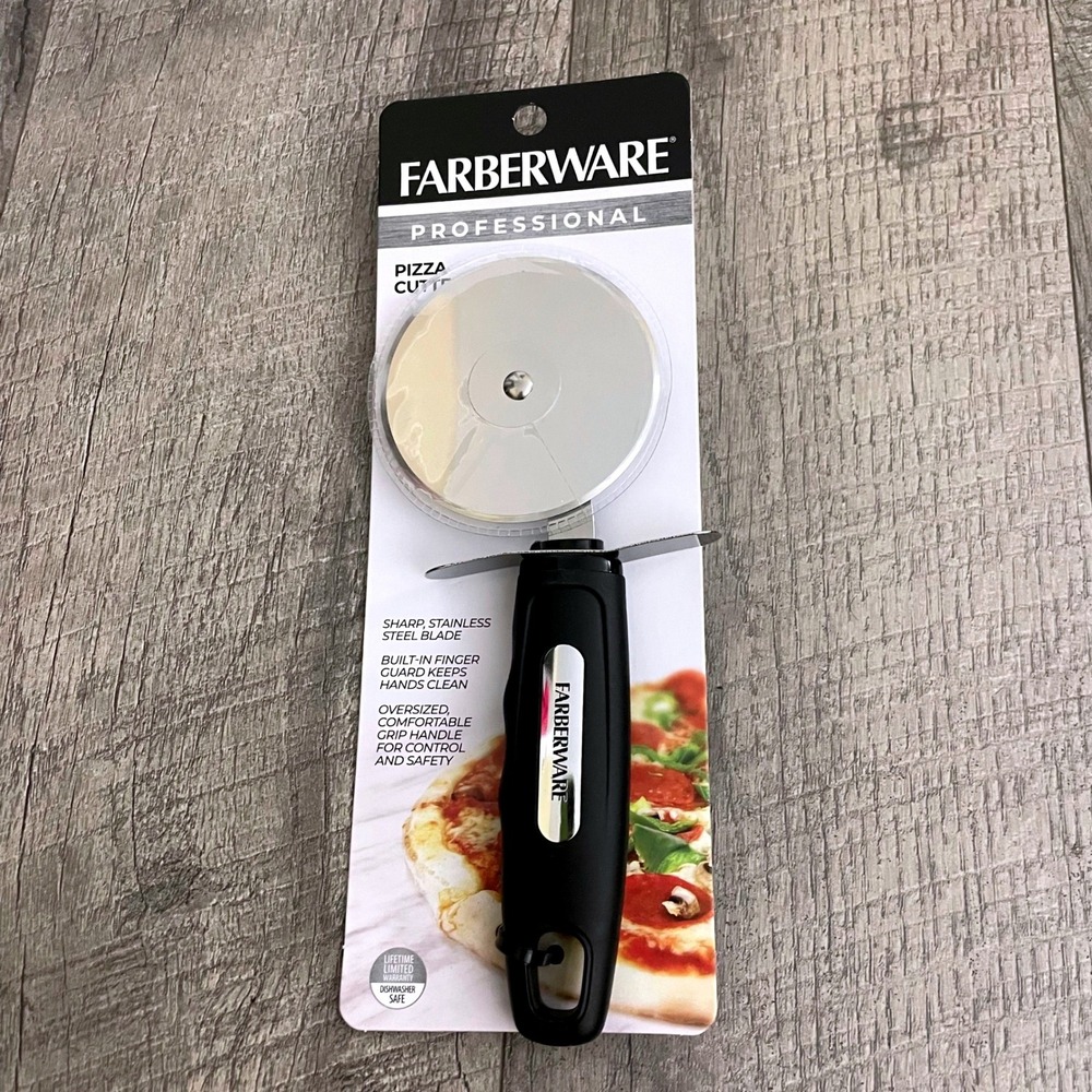 Farberware Professional Pizza Cutter‎ Stainless Steel Blade Black Handle 5258365
